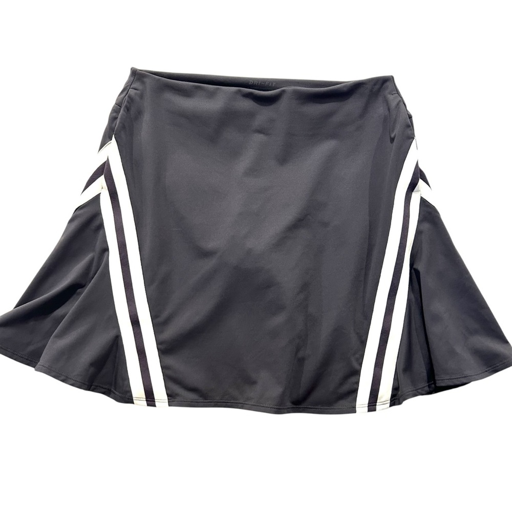 Nike Womens Charcoal Gray Striped Golf Skirt Dri-Fit Sz S 17" MSRP $78